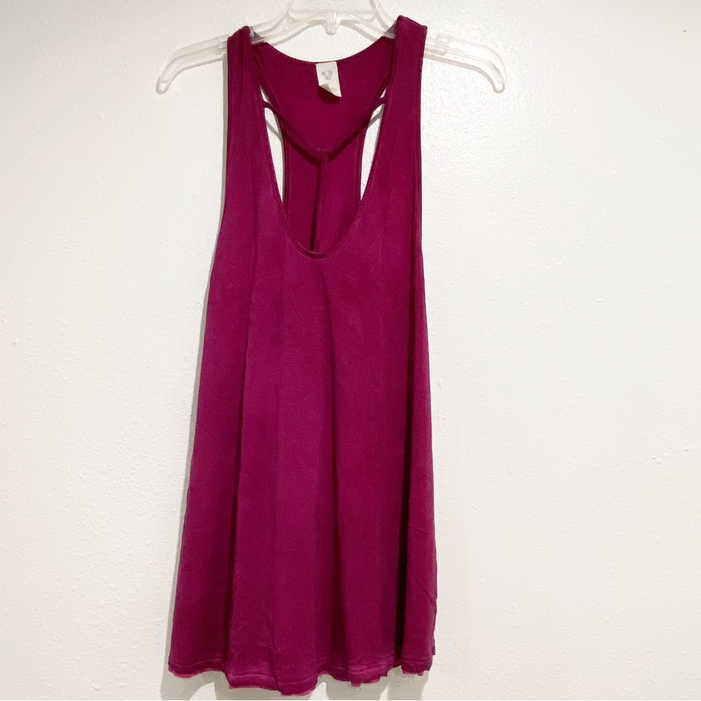 We The Free Magenta Pink Amelia T Strap Loose Tank Top L